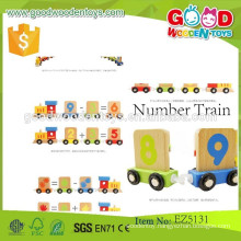 promotional discounts Number Train size 28*42*4cm OEM mini wooden trains for kids EZ5131